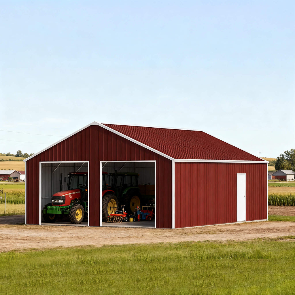[25X33FT] Alora Heavy-Duty Dual-Door Galvanized Steel Storage Shed (SAK72345)
