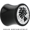 1/2G Crystal Black Spade Saddle Plug