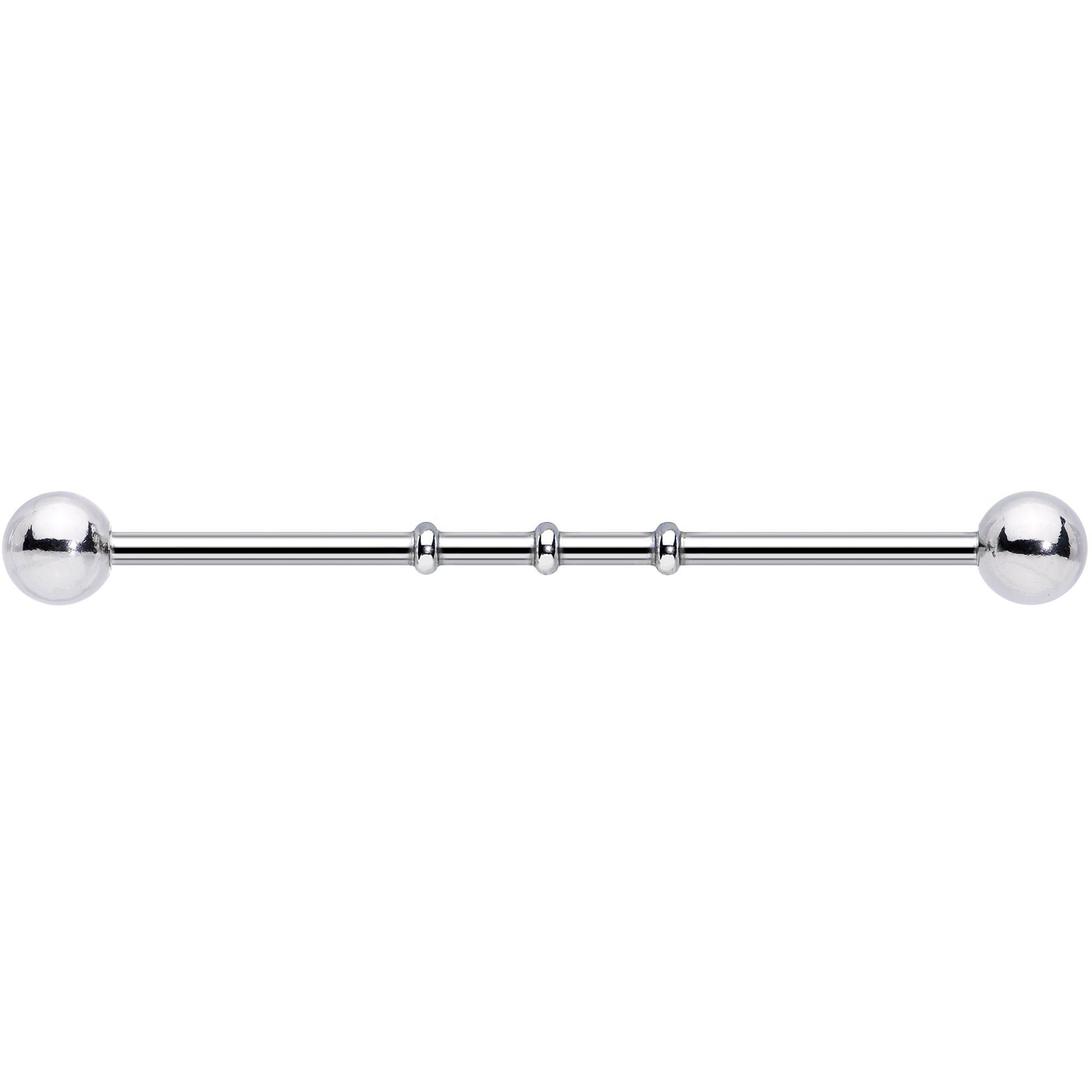 Surgical Steel Notched Industrial Barbell Earring