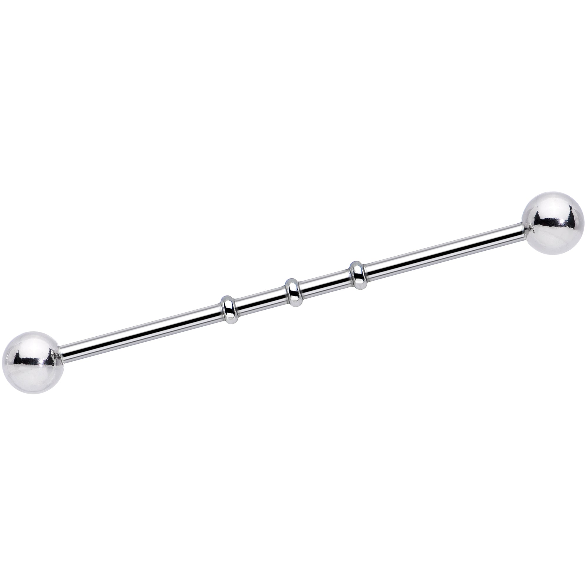 Surgical Steel Notched Industrial Barbell Earring