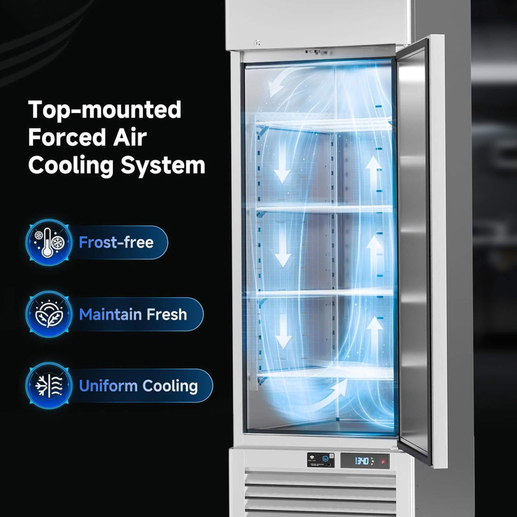 27-Inch Commercial 23 Cu.Ft Single-Door WiFi Refrigerator With Smart App Control (SAK90725)