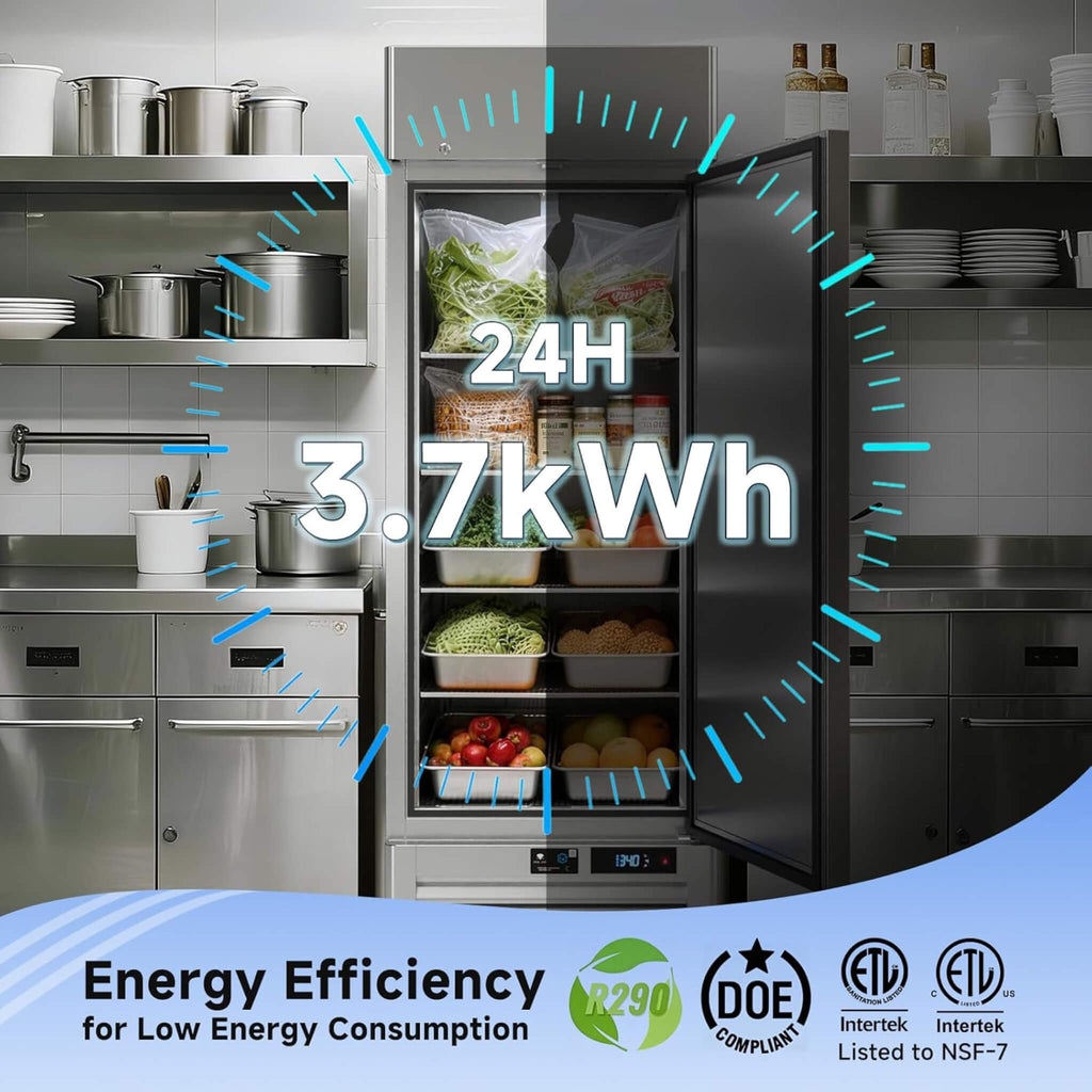 27-Inch Commercial 23 Cu.Ft Single-Door WiFi Refrigerator With Smart App Control (SAK90725)