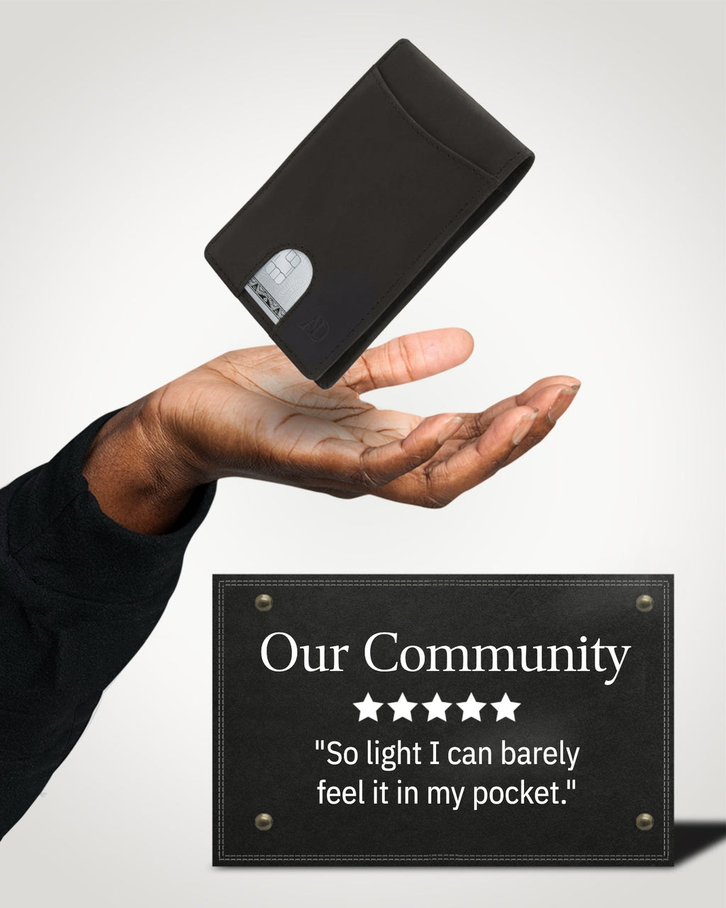 Slim Money Clip Bifold Wallet