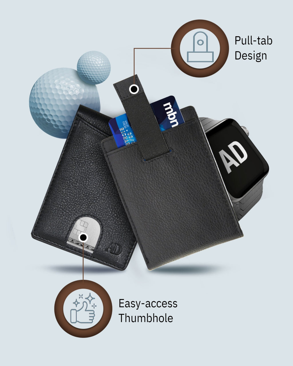 Pull Strap Bifold Wallet