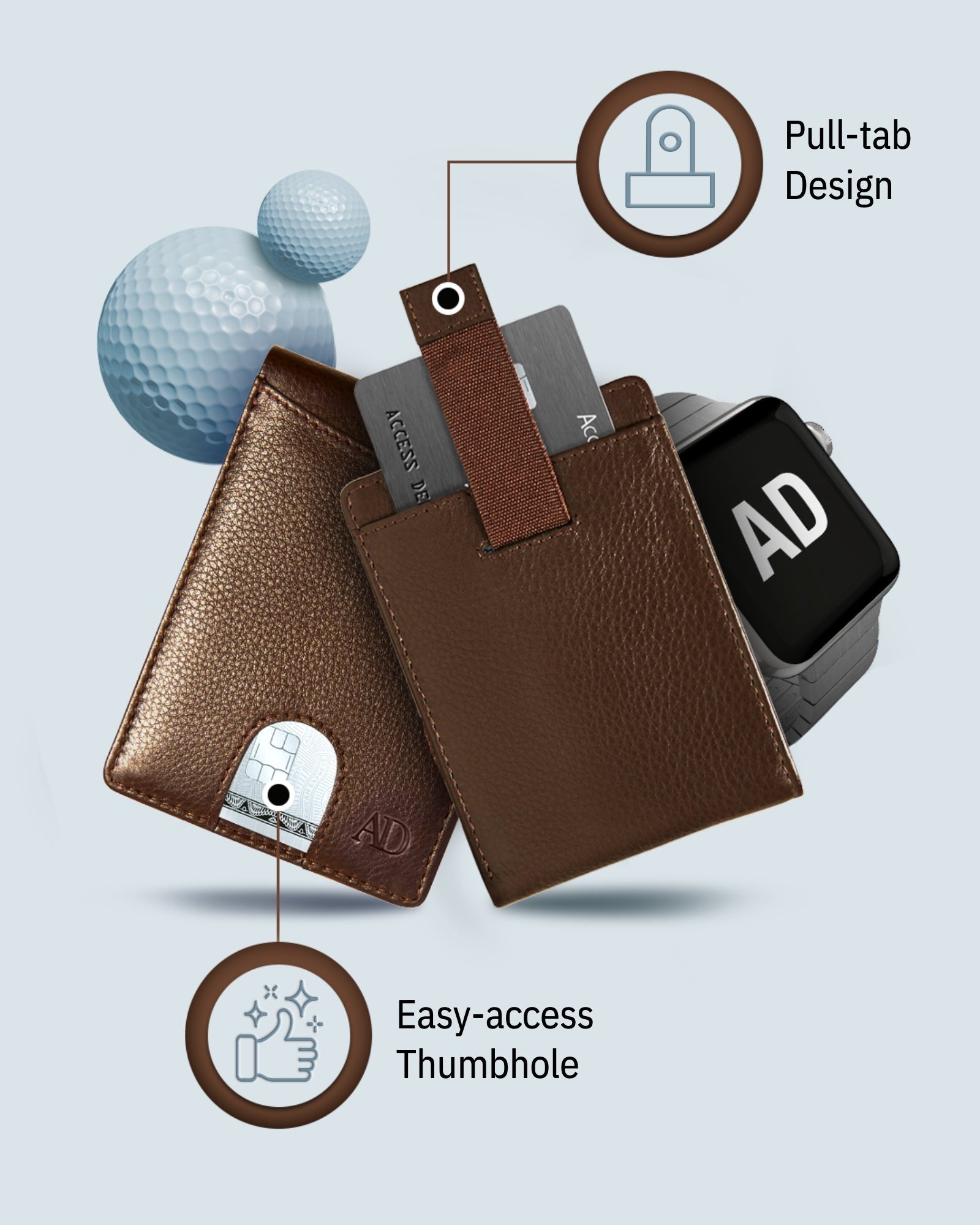 Pull Strap Bifold Wallet