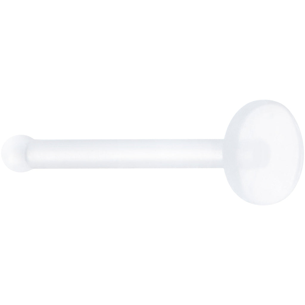 20G Clear Flat Bioplast Nose Retainer