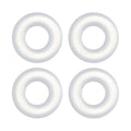 8G Clear Rubber O-Ring 4-Pack