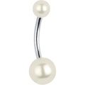Ivory Faux Pearl Belly Ring