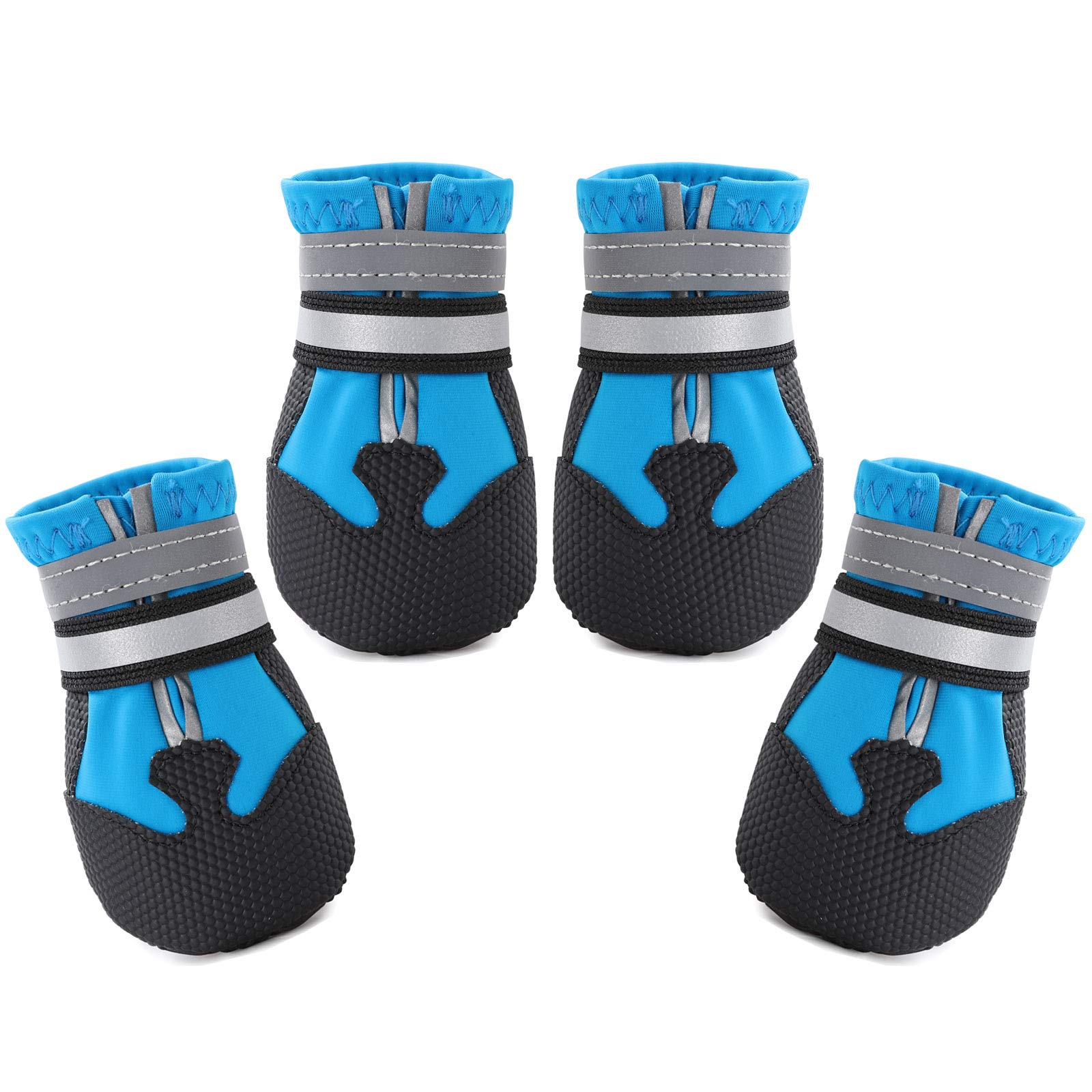 DiWater-Resistant Dog Boots For Medium Large Dogs,Non-Slip Dog Shoes For Winter Snow,Lightweight Paw Protector For Cold Pavement,Soft Dog Booties For Outdoor Walking Indoor Hardfloors