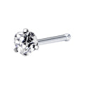 20G Clear Heart Cubic Zirconia Nose Bone