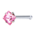 18G Pink Diamond Cubic Zirconia Nose Bone