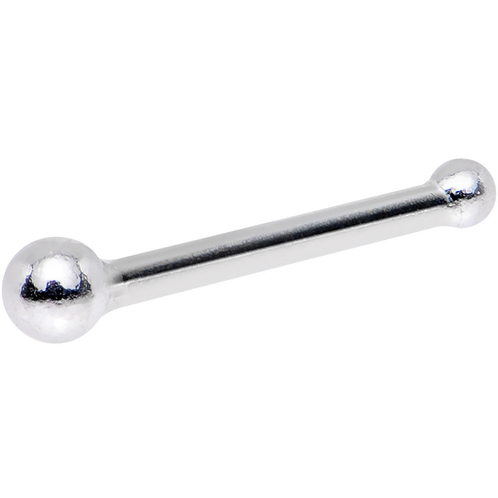Sterling Silver 1.3mm Ball  Nose Bone