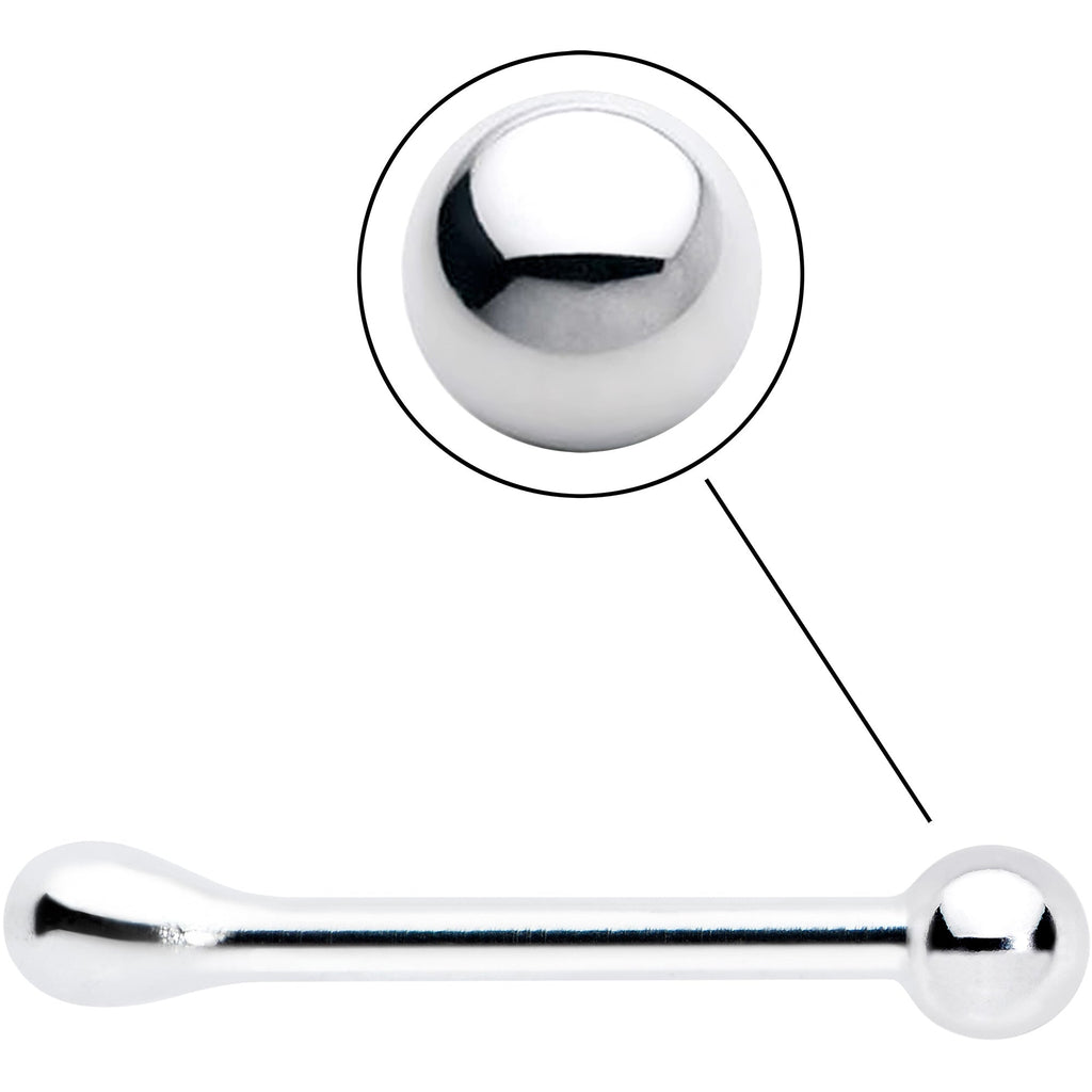 Sterling Silver 1.3mm Ball  Nose Bone