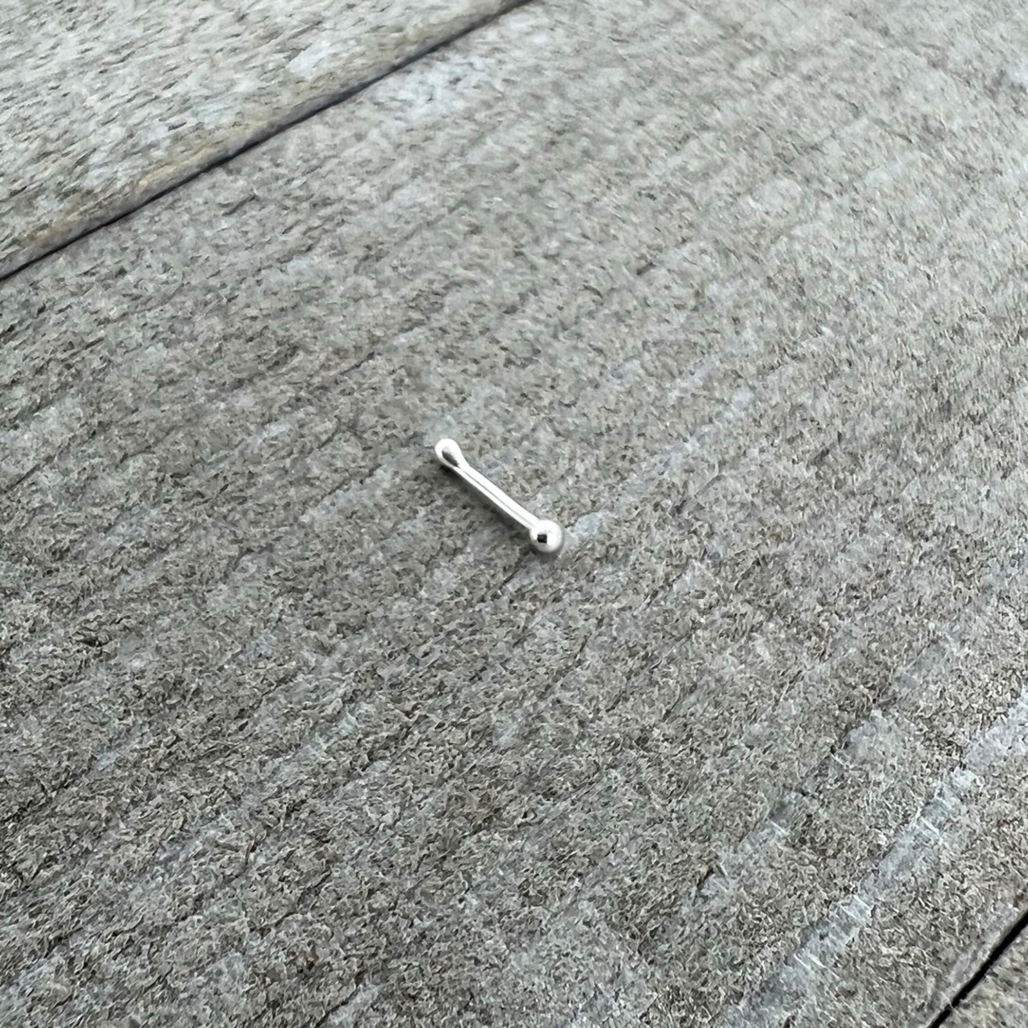 Sterling Silver 1.3mm Ball  Nose Bone