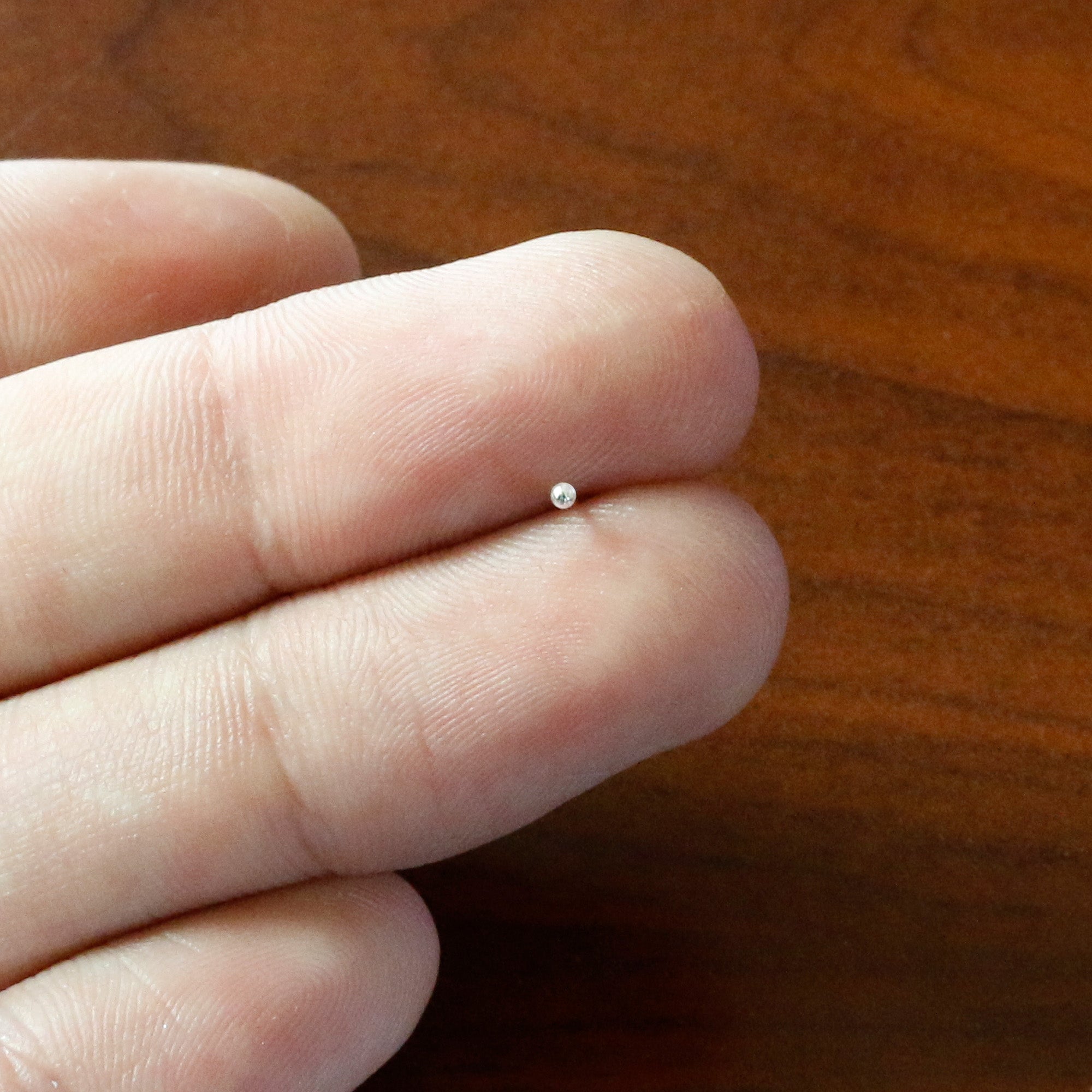 Sterling Silver 1.3mm Ball  Nose Bone