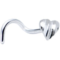 Sterling Silver Striped Heart Nose Ring