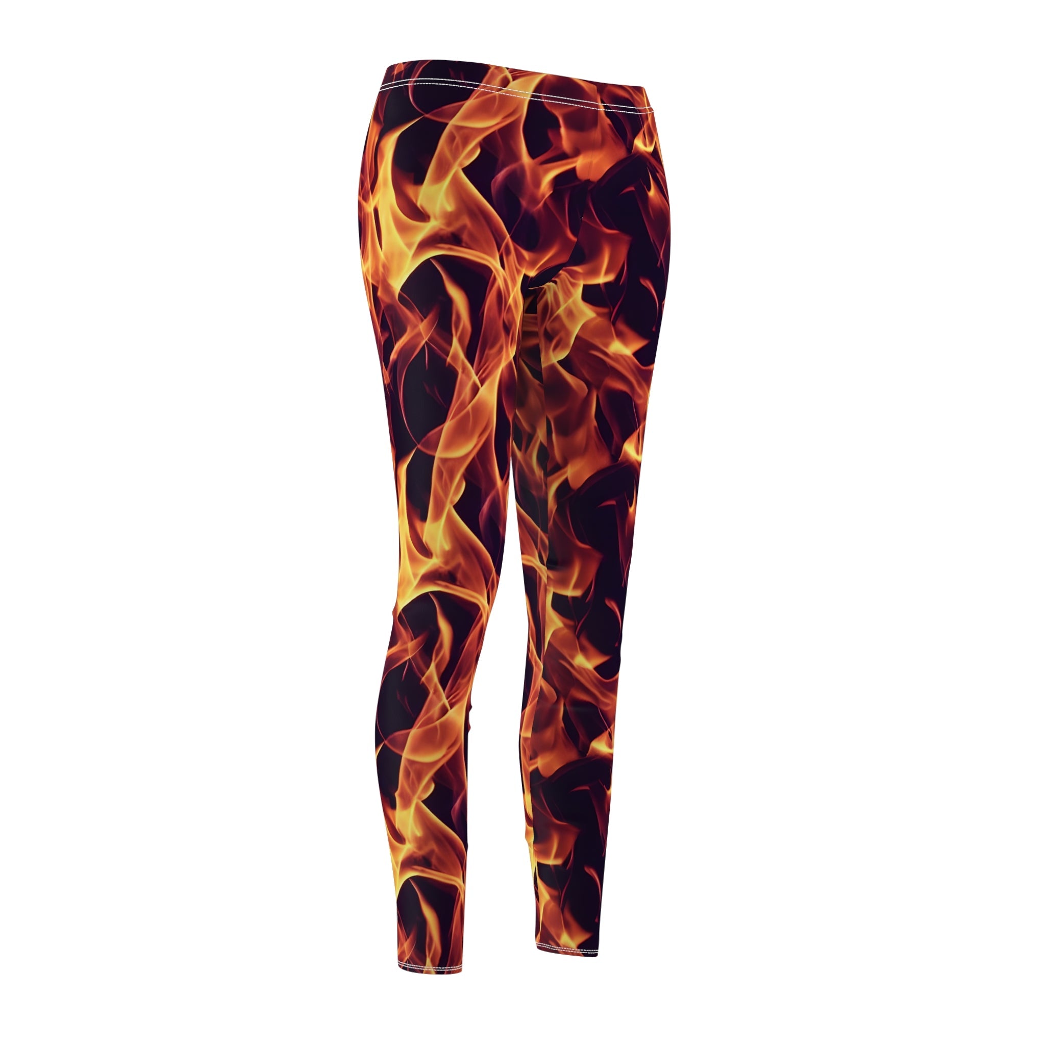 FlameFlicker Casual Leggings Women's Cut & Sew Casual Leggings (AOP)