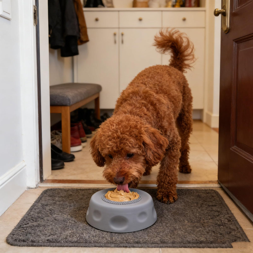 Dog Lick Bowl With Ball,Lick Ball Bowl For Dogs,Dog Licking Bowl With Rolling Ball,Slow Feeder Ball Bowl To Slow Pet Eating,Rolling Ball Dog Bowl Give Pet More Time To Enjoy Eating