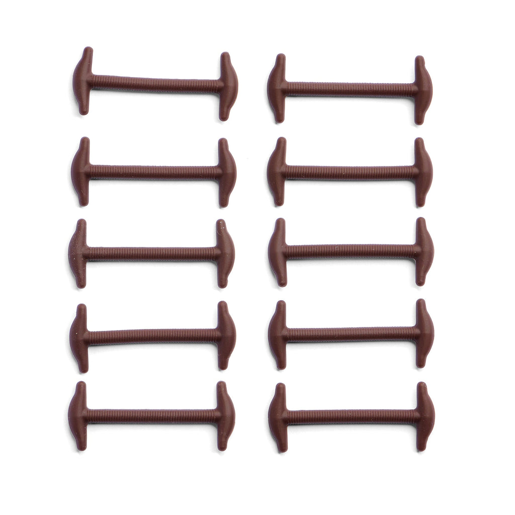 Brown No Tie Elastic Silicone Dress Shoe Laces