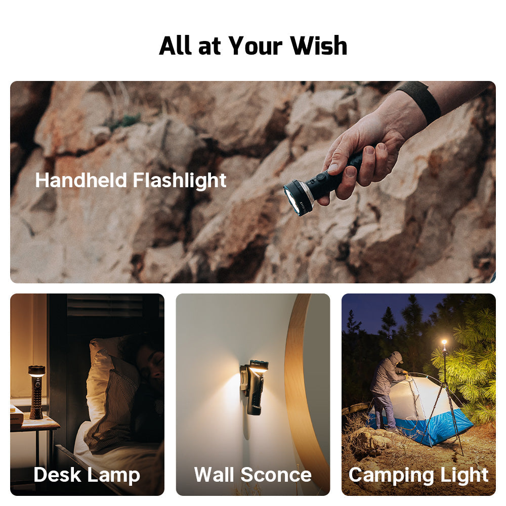 Olight Prowess Multifunctional Flashlight with Bidirectional Lighting (Tripod Sold Separately)