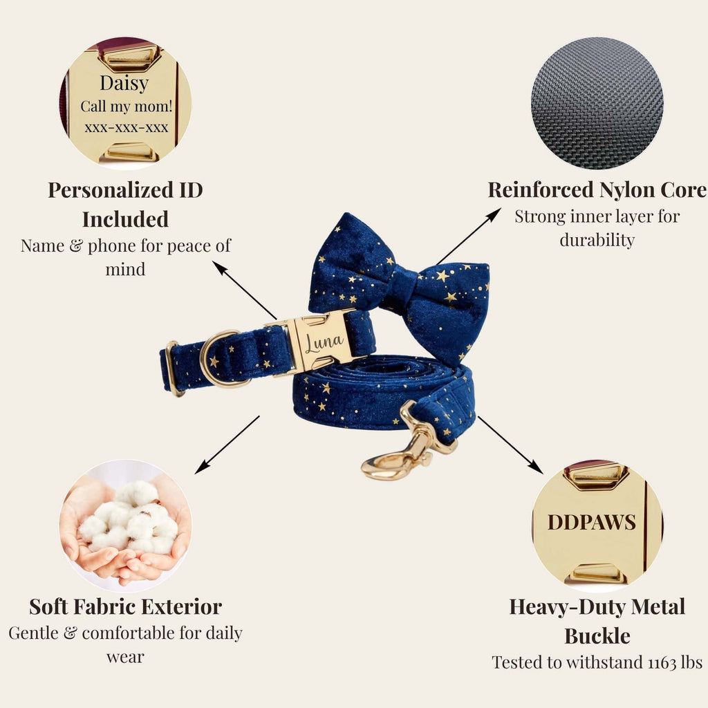 Dark Blue Velvet Set
