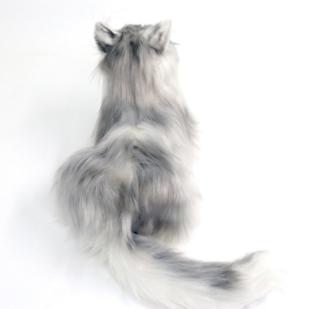Plush Blue Eyes Grey Hair Cat Weighted-Handmade Life-Size Companion & Pet Memorial