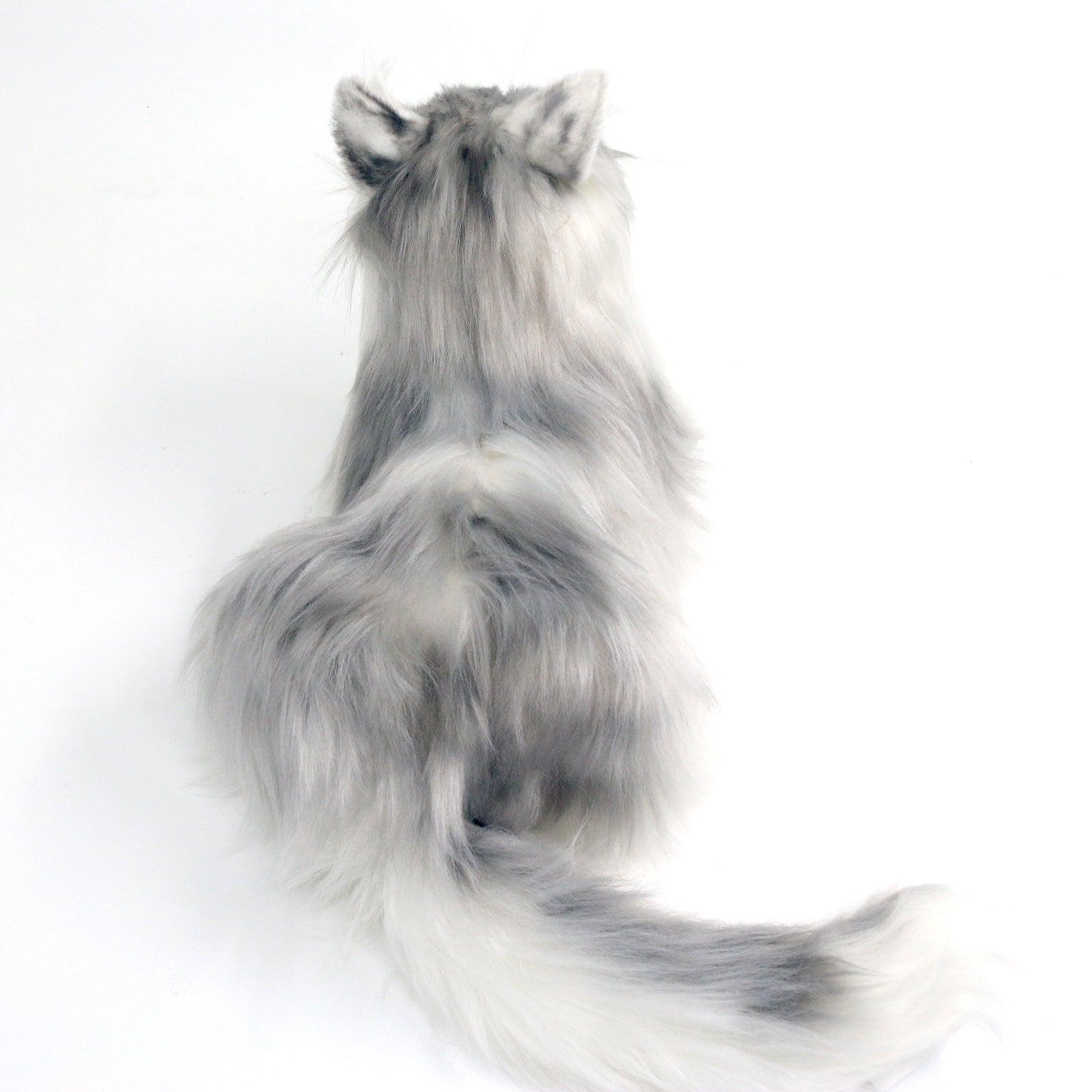 Plush Blue Eyes Grey Hair Cat Weighted-Handmade Life-Size Companion & Pet Memorial