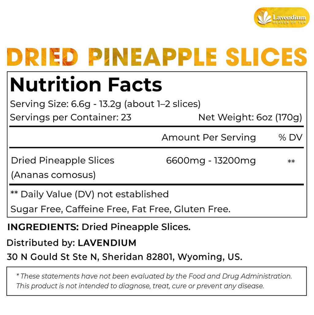 Dried Pineapple Slices 6oz – Premium Quality, Naturally Sweet & Tangy