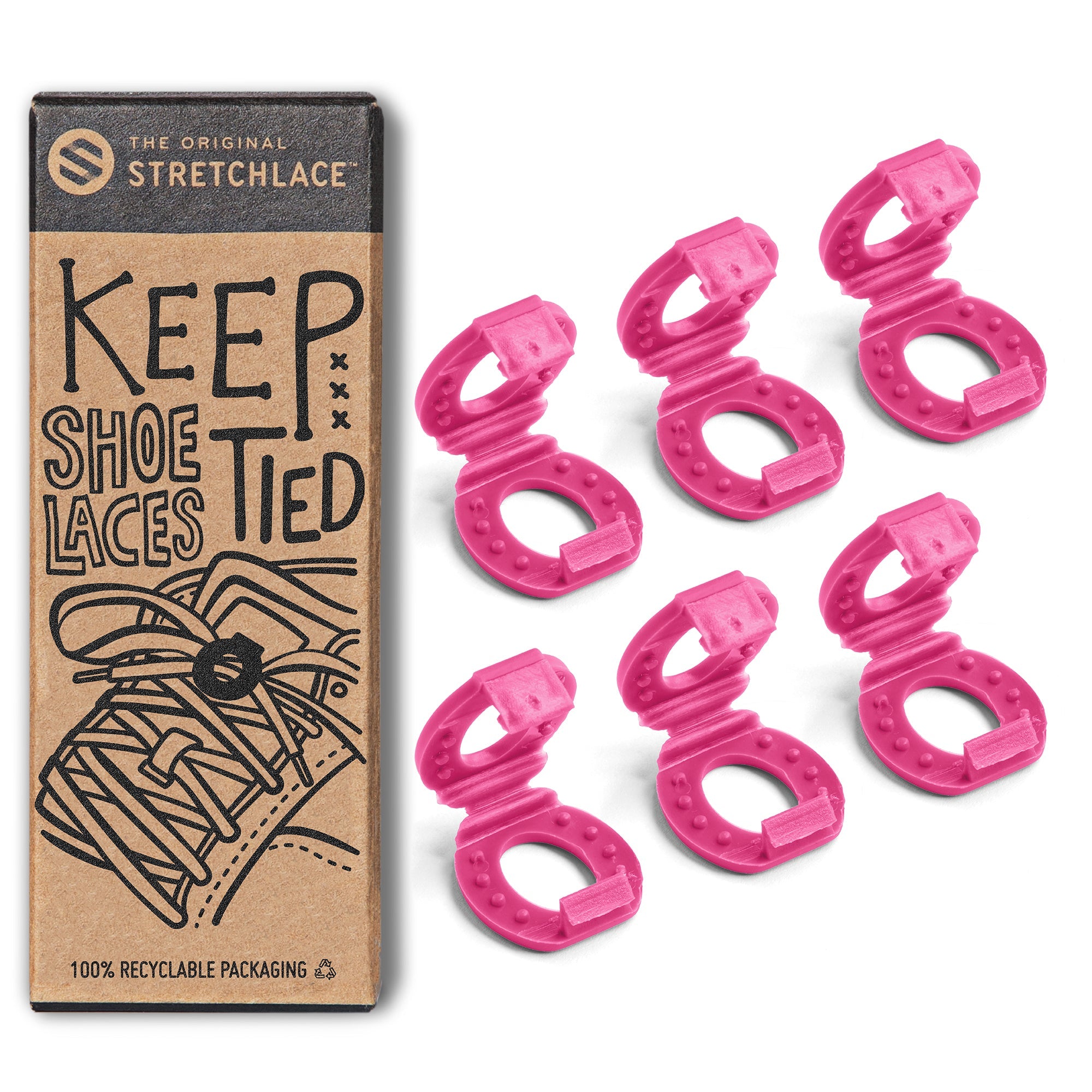 Pink Knot Bow Clip Shoelace Accessory