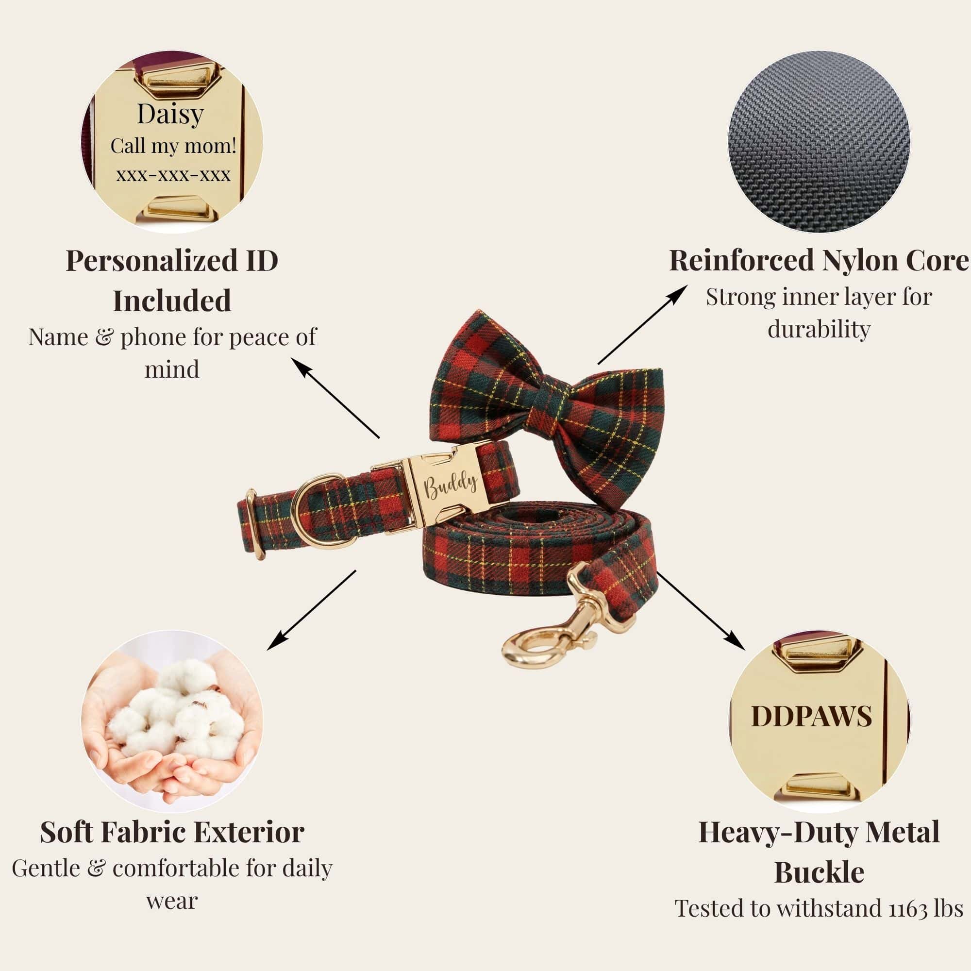 Red Tartan Christmas Set