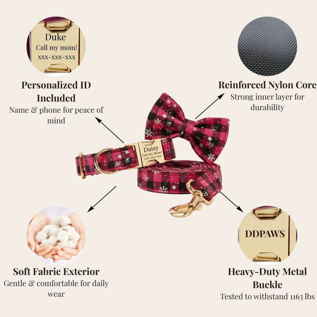Christmas Red Star Plaid Set