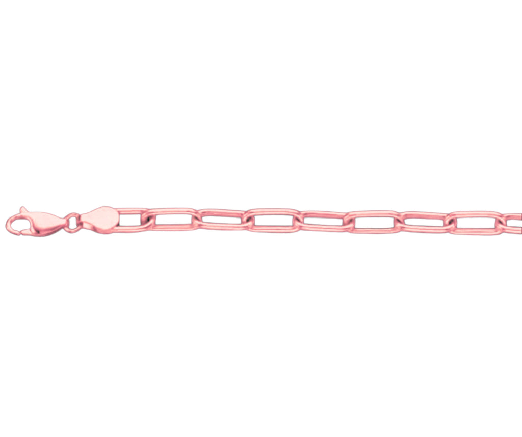 Paperclip Solid White/Yellow/Rose Gold Handmade Bracelet , 6mm, 6.5-10 Inch