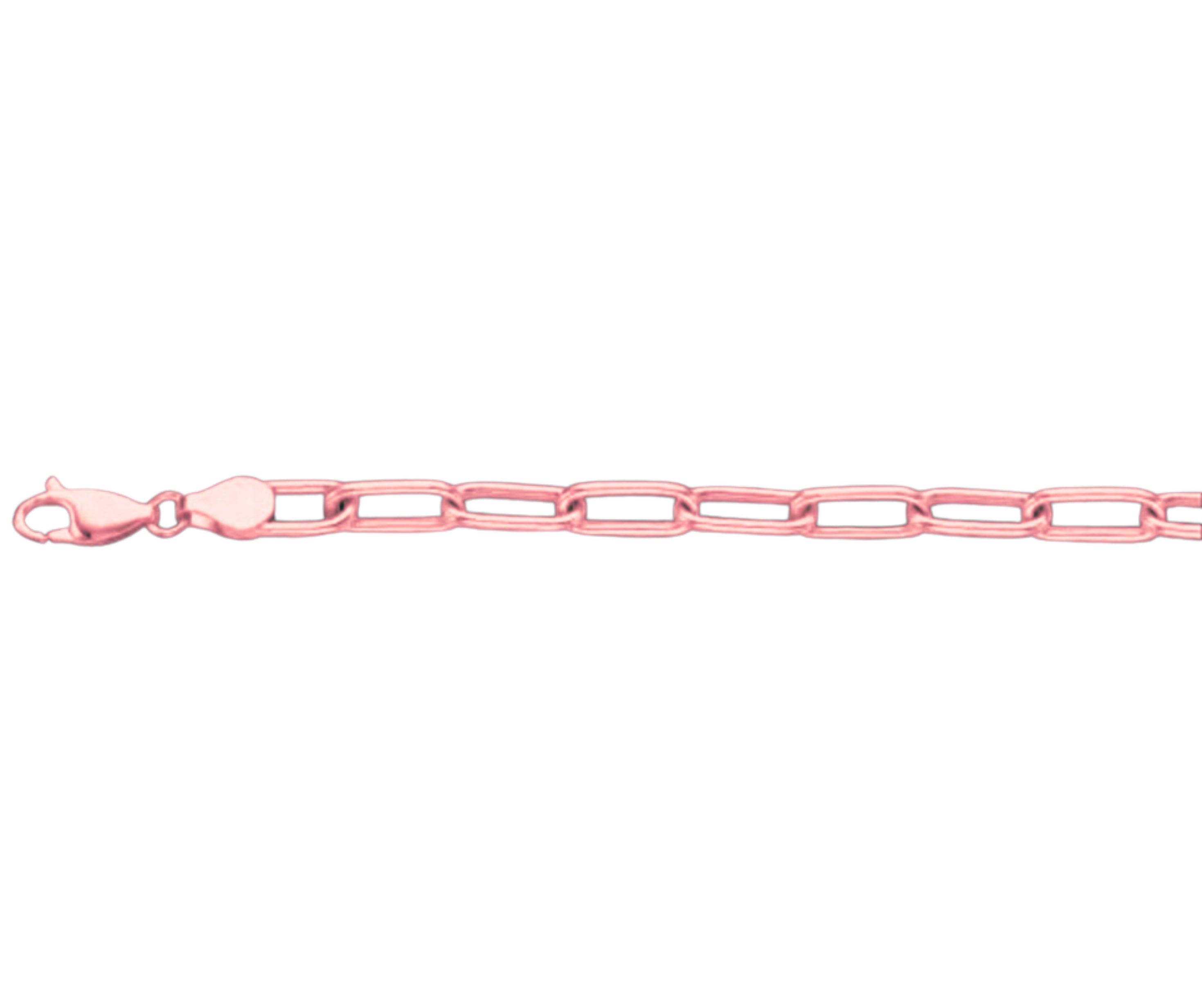 Paperclip Solid White/Yellow/Rose Gold Handmade Bracelet , 6mm, 6.5-10 Inch