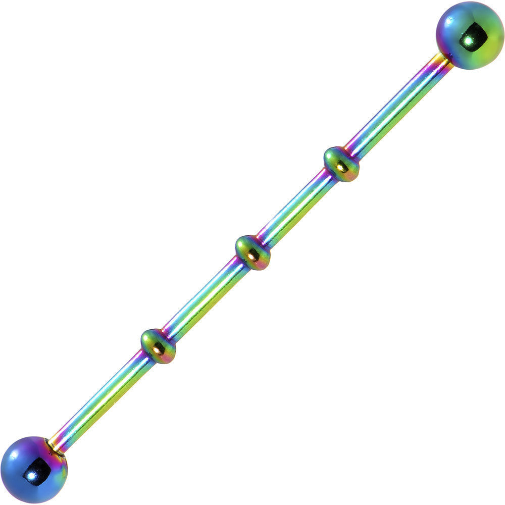 Ball Rainbow Anodized Titanium Industrial Project Bar 40mm