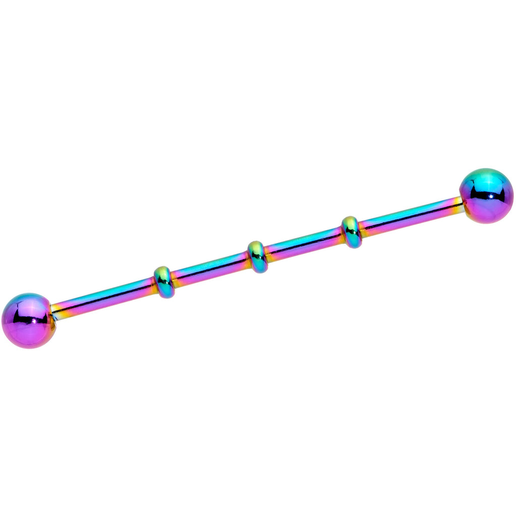 Ball Rainbow Anodized Titanium Industrial Project Bar 40mm