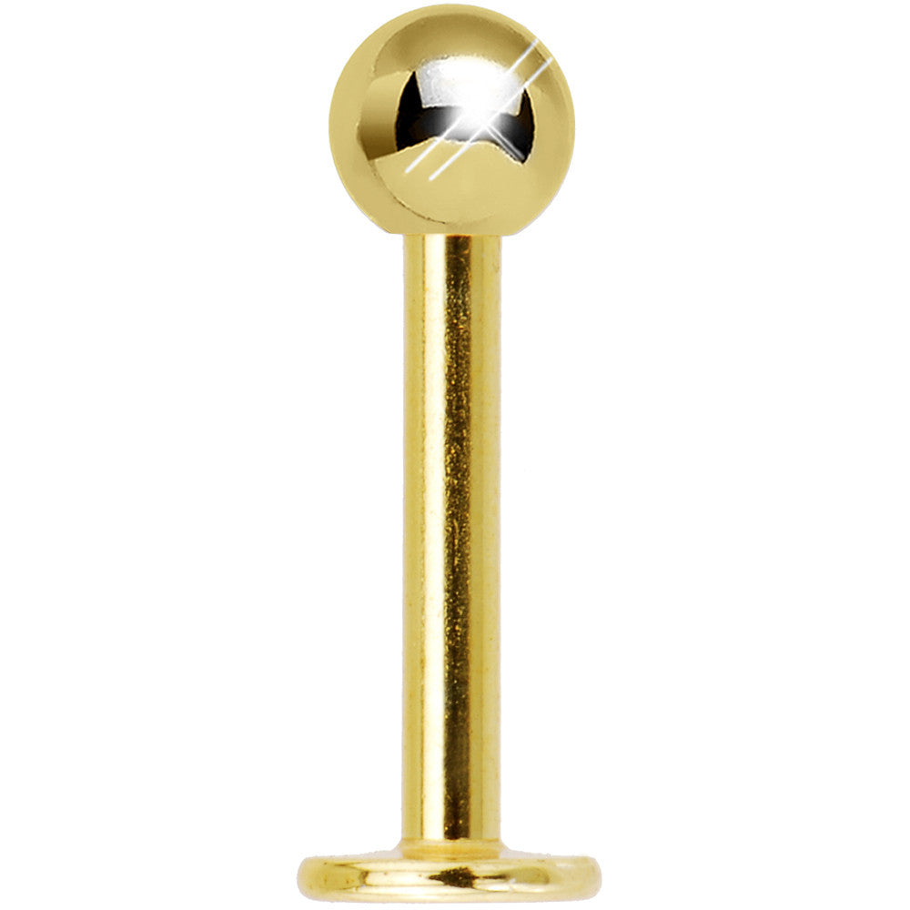 14G 3/8 Gold Electro Titanium Labret Monroe