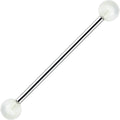 Clear Glow in the Dark Industrial Barbell 31mm