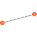 Orange Glow in the Dark Industrial Barbell 35mm