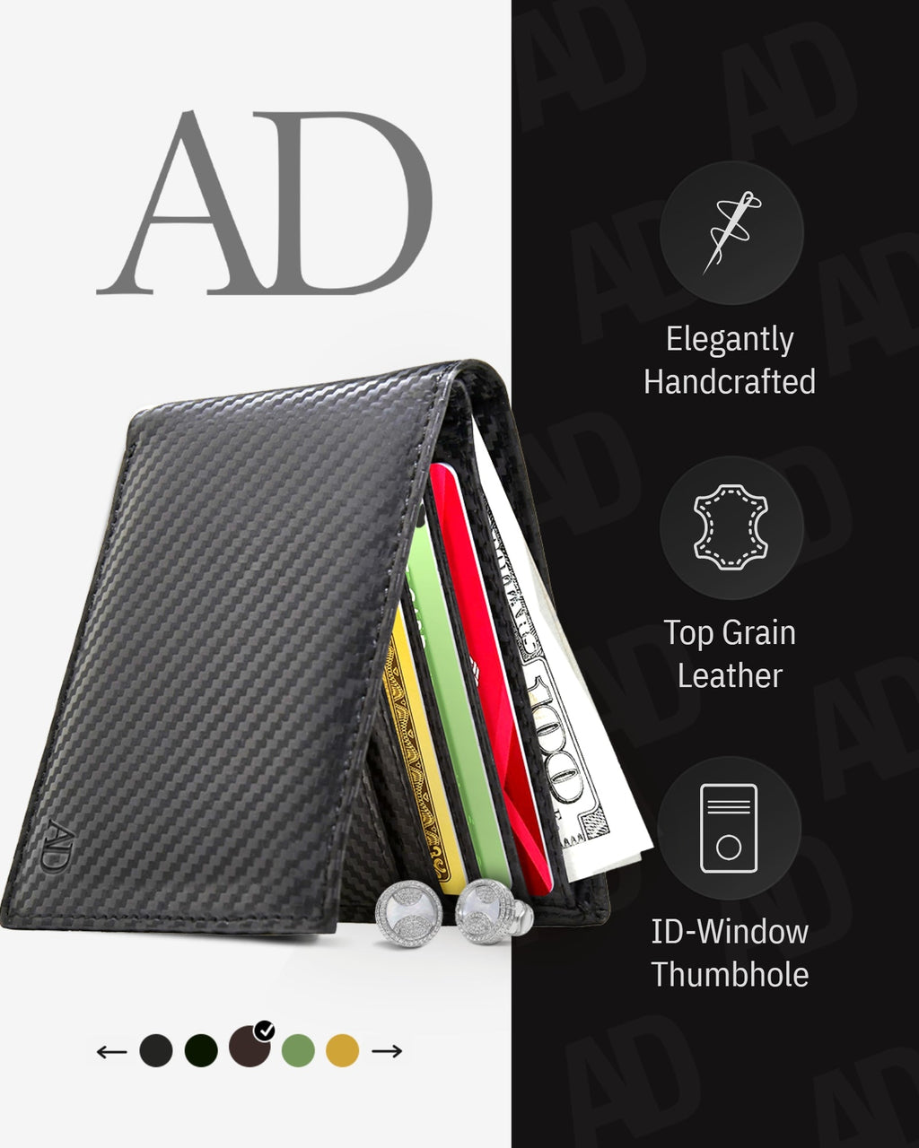Slim Bifold Wallet With ID Window