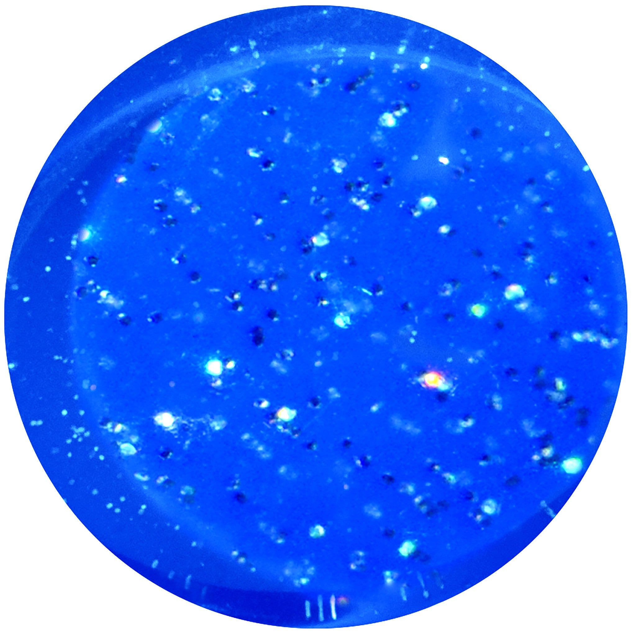 7/8 Blue Neon Glitter Saddle Plug