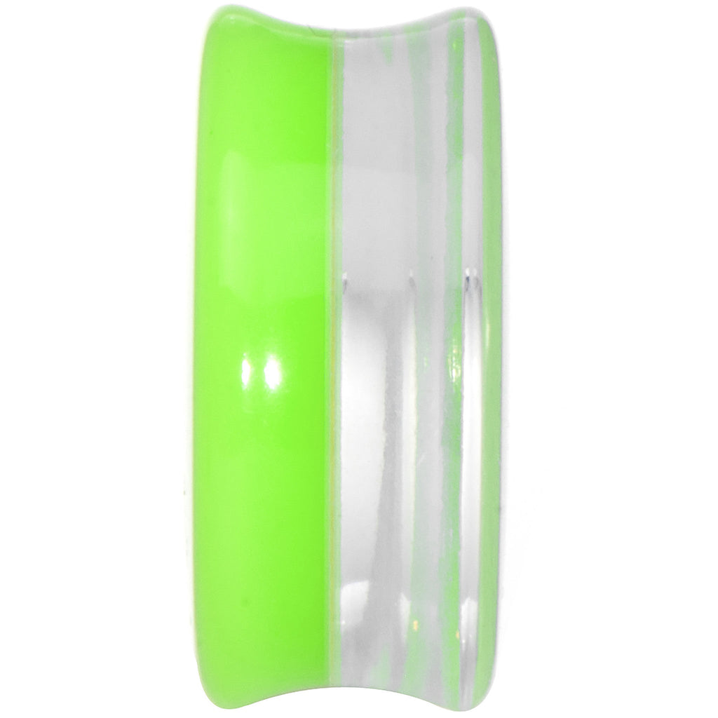 24mm Green Neon Glitter Saddle Plug