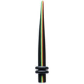 6G Acrylic Rasta Stripe Taper