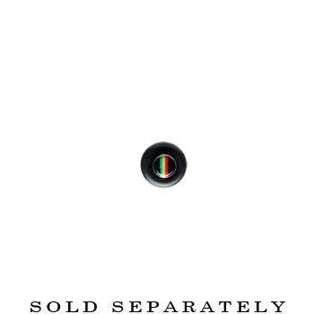 8G Acrylic Rasta Stripe Taper
