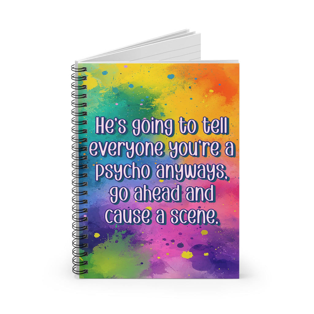 Bespattered Facade "Cause a Scene" Spiral Notebook - Lined Pages