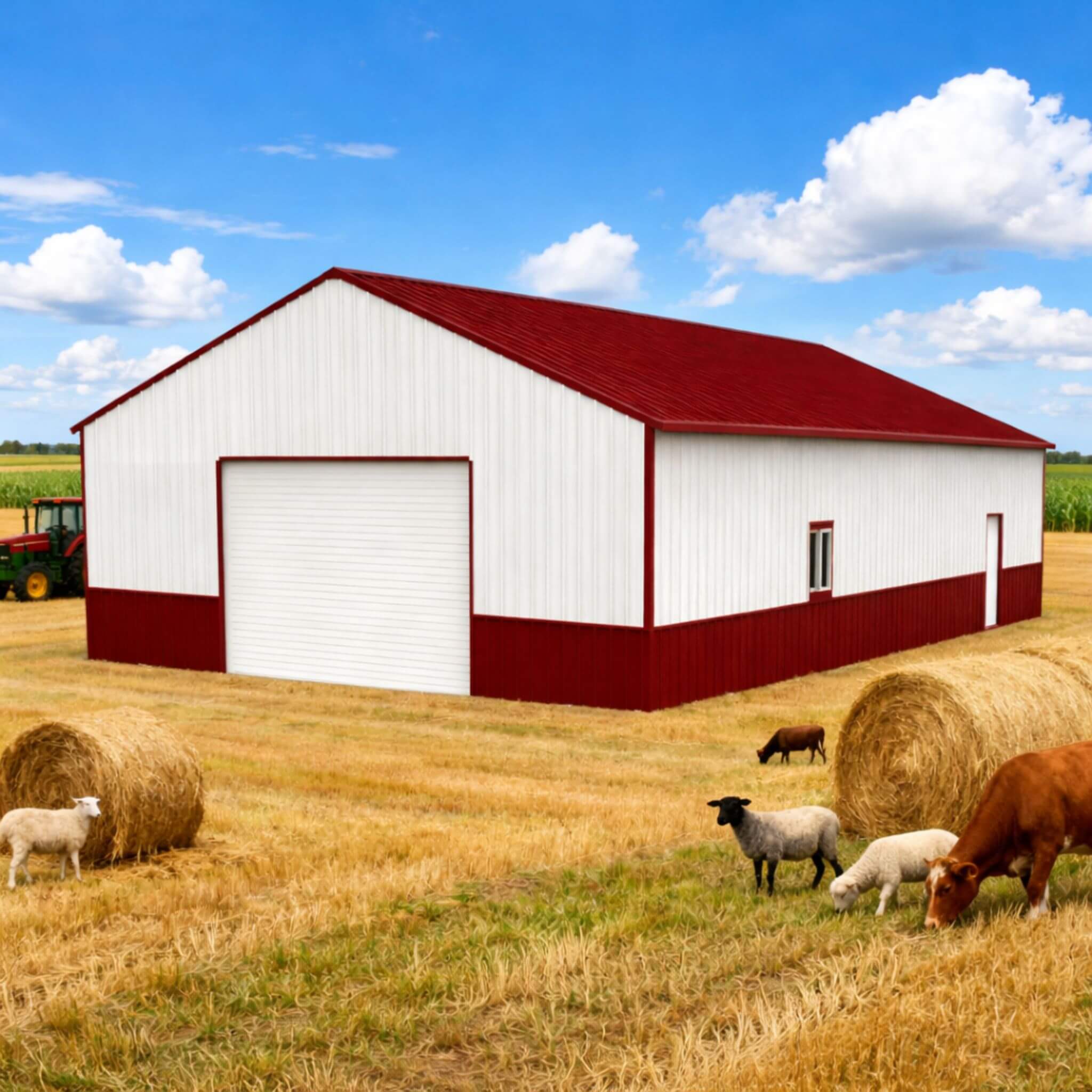 [31X51FT] Alora Heavy-Duty Outdoor Steel Garage Barn Storage Shed (SAK83146)