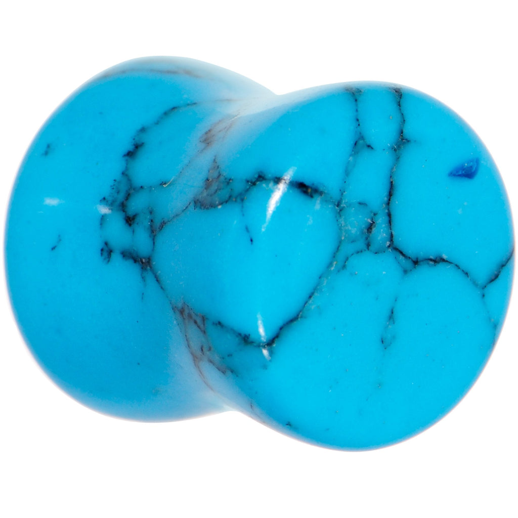 00G Turquoise Natural Stone Saddle Plug Set