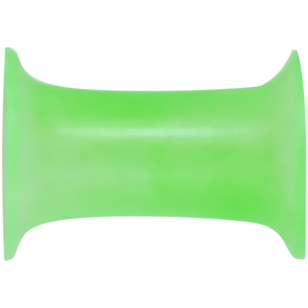 4G Thin Flexible Green Silicone Double Flare Tunnel Plug Set