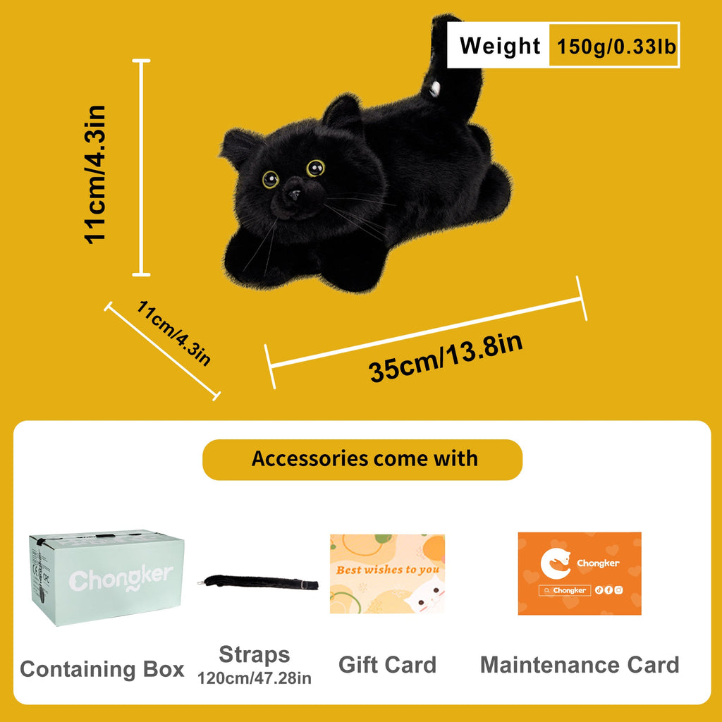 Black Cat Plush Purse – Kawaii Bag for Girls & Teens