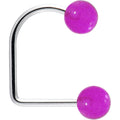 16G Purple Acrylic Glow in the Dark Lippy Loop Labret
