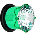 1/2 CZ Green Electro Titanium Tunnel Plug